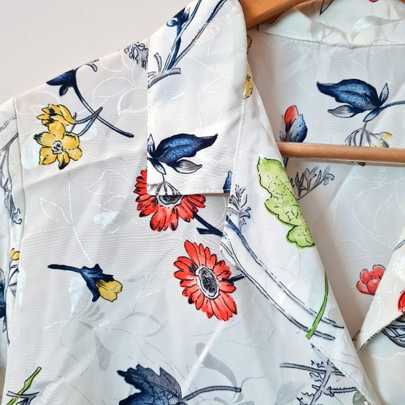 Jacquard printed crop shirt - Picture 3 of 4